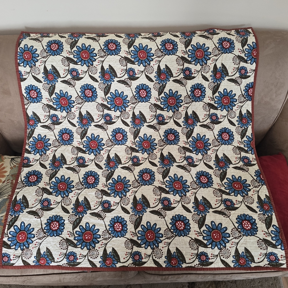 Handmade Patchwork Lap Quilt - Picture 2 of 4